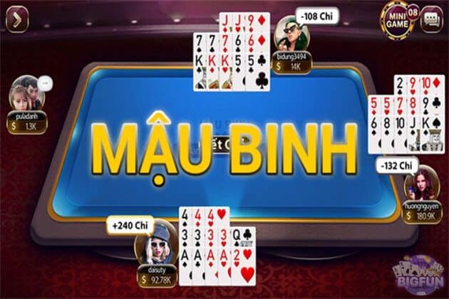 Các bộ bài mậu binh từ 3 đôi trở lên nên xếp thế nào Cac bo bai mau binh tu 3 doi tro len nen xep the nao