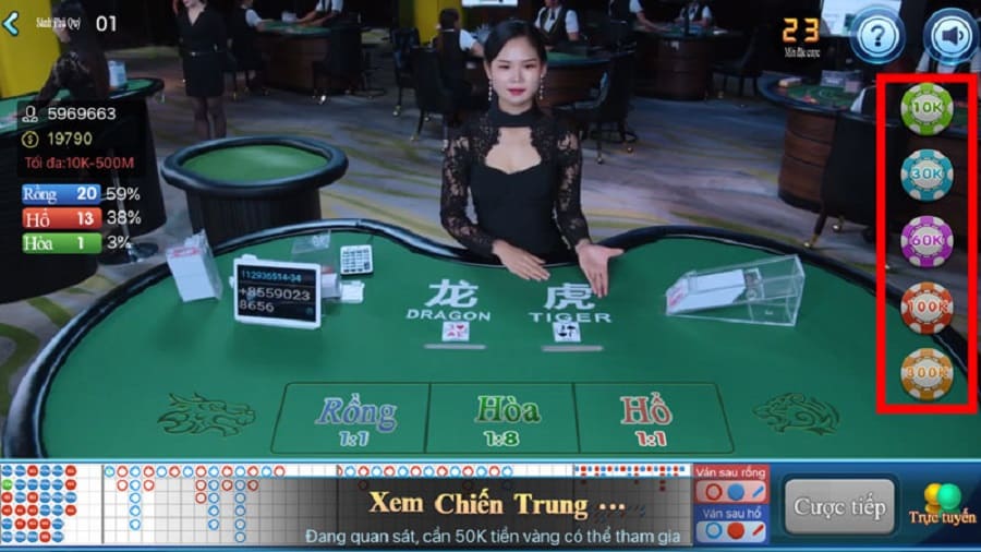 Rồng Hổ - Hướng dẫn tính điểm trong game bài Rồng Hổ