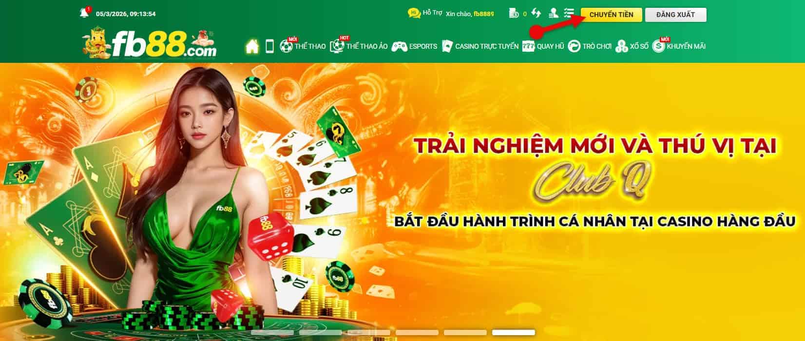 Bước 1: Đăng nhập vào tài khoản FB88