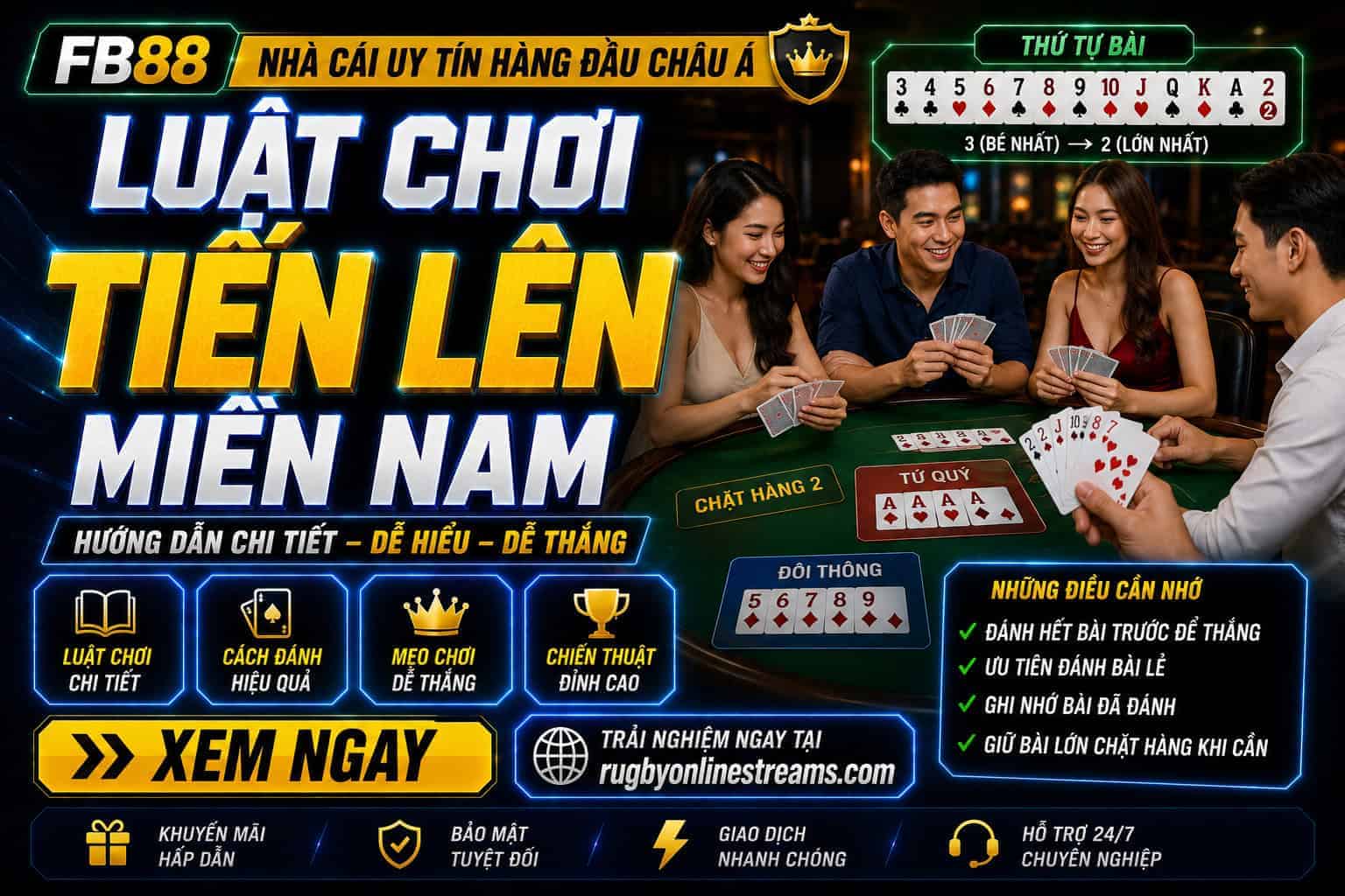 Luật chơi tiến lên miền Nam đầy đủ giúp người mới dễ hiểu và dễ áp dụng