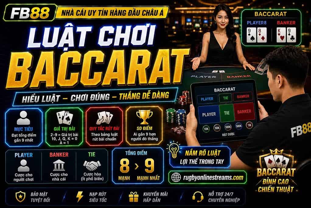 Luật chơi Baccarat chi tiết cùng kinh nghiệm cược hiệu quả cho người mới bắt đầu