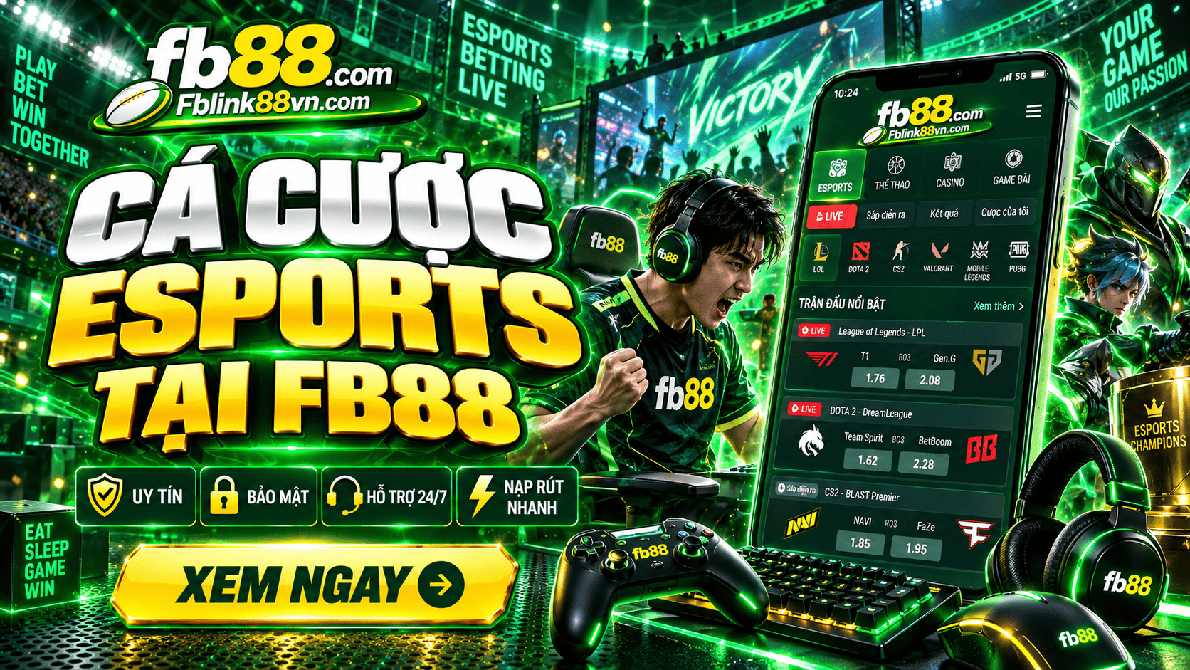 Esports FB88 - Kèo Cược Khủng, Tỷ Lệ Trả Thưởng Hấp Dẫn Esports FB88 - Kèo Cược Khủng, Tỷ Lệ Trả Thưởng Hấp Dẫn