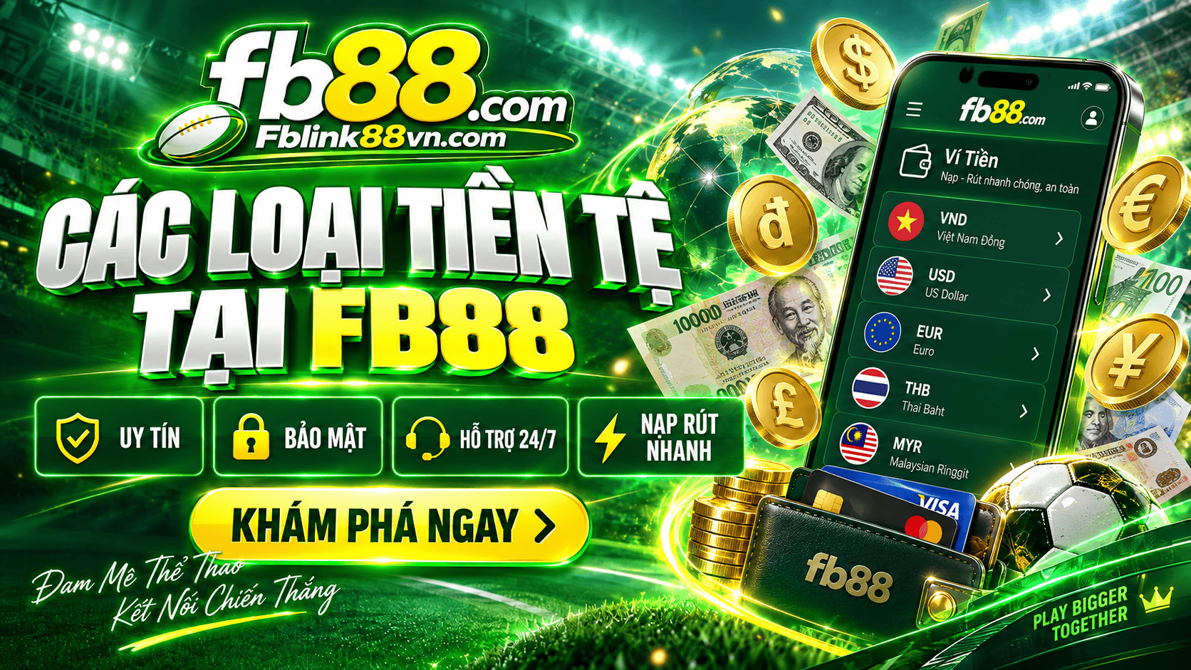 Các loại tiền tệ tại FB88