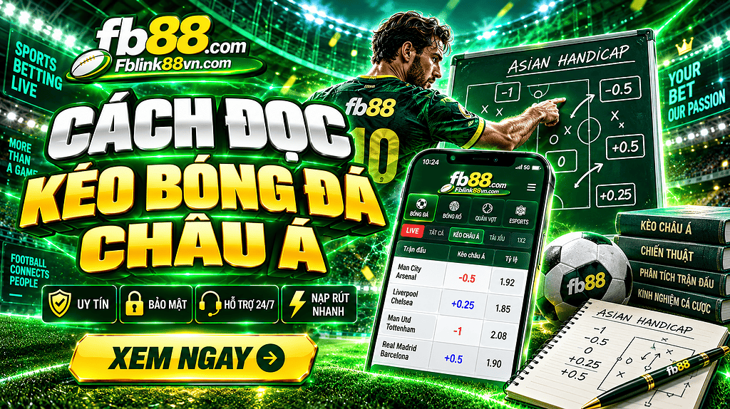 Cách đọc kèo bóng đá châu Á cho người mới từ chuyên gia FB88