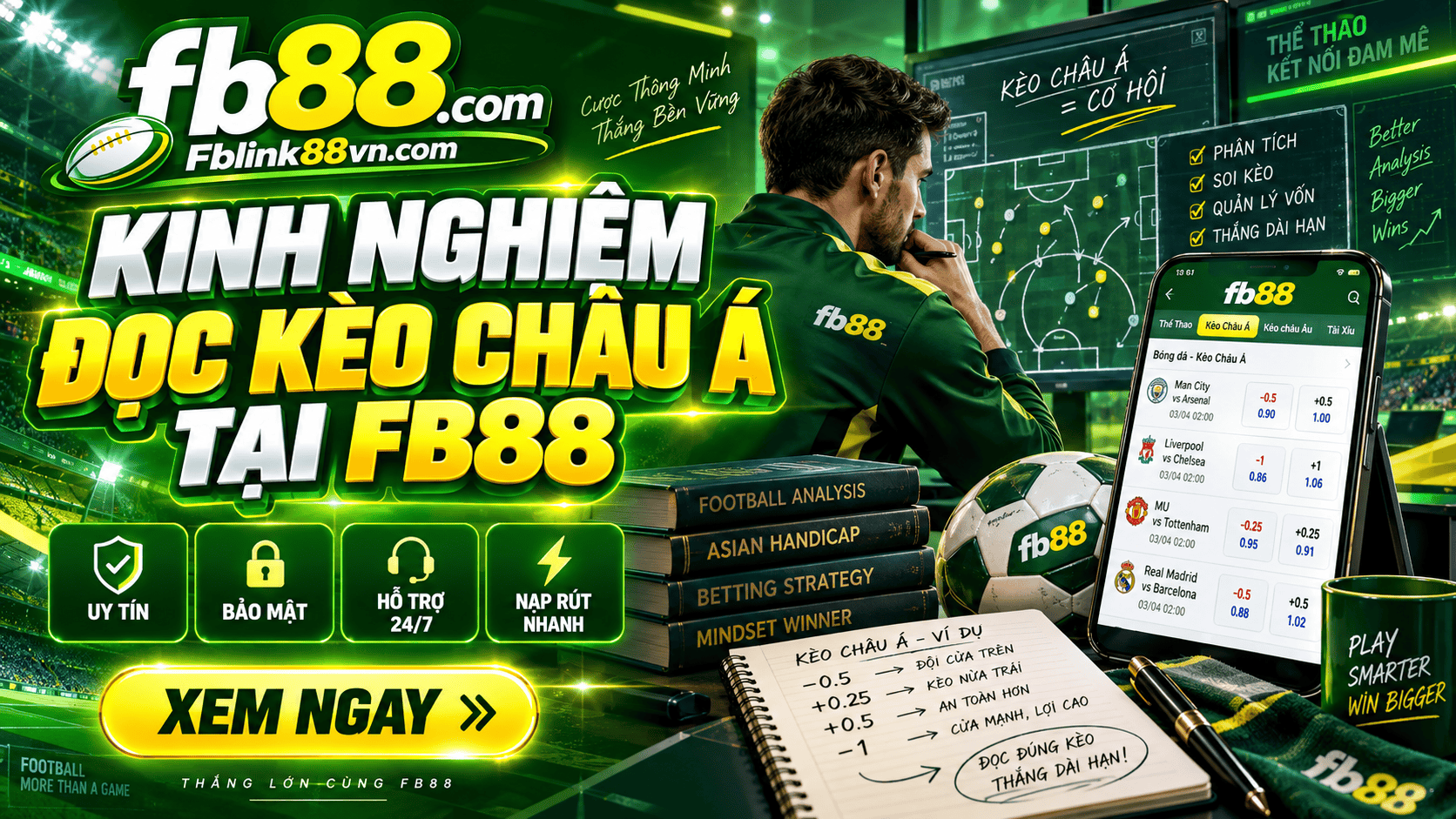 Kinh nghiệm đọc kèo châu Á tại FB88 và quản lý rủi ro cho người mới