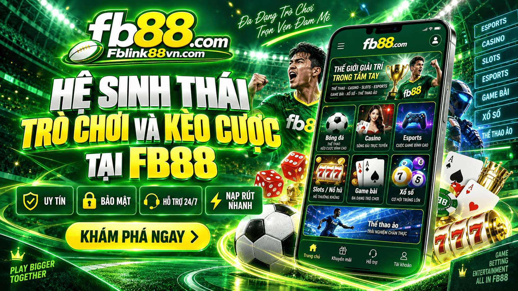 Hệ sinh thái trò chơi và kèo cược tại FB88 Hệ sinh thái trò chơi và kèo cược tại FB88