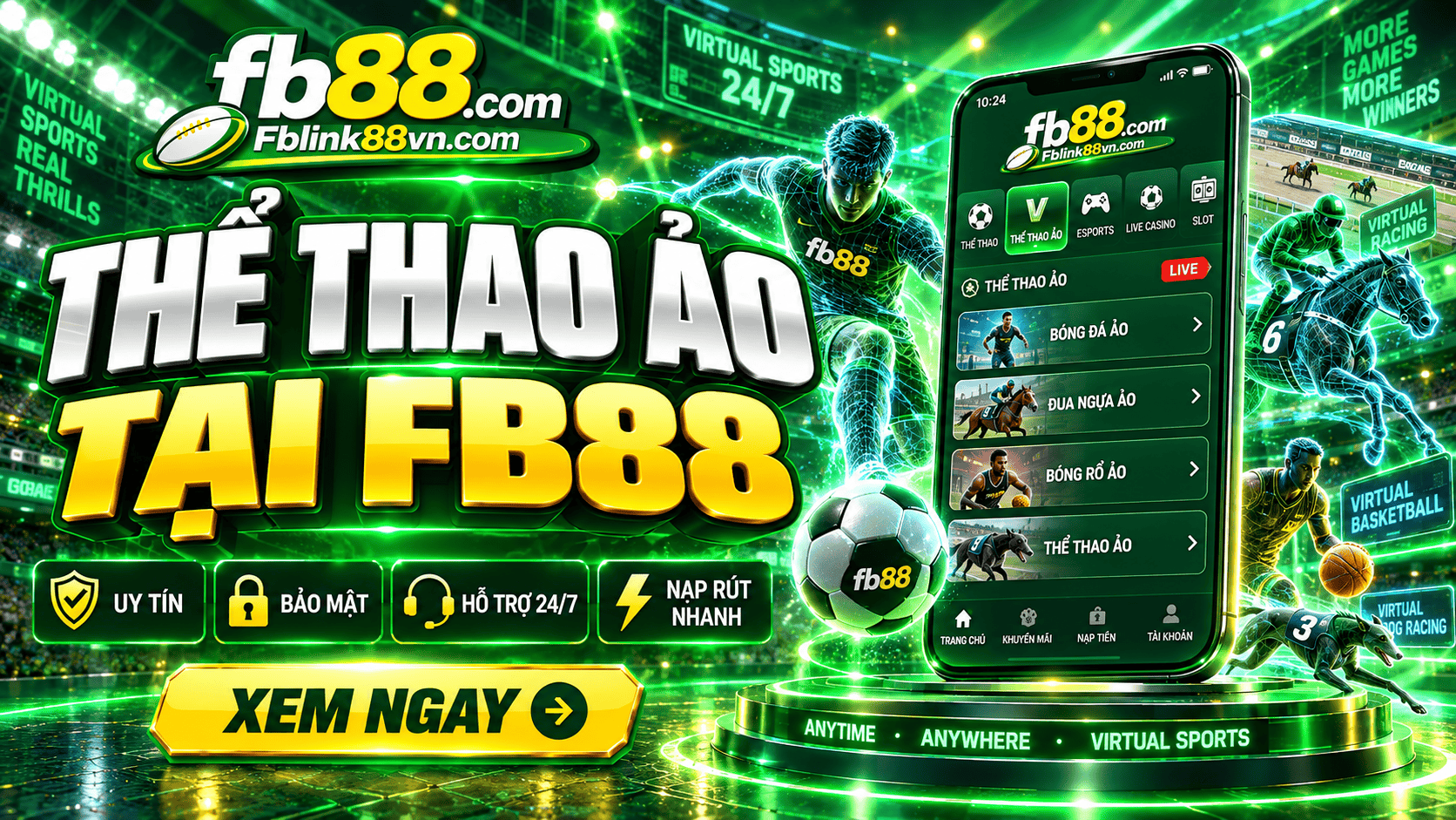 Thể Thao Ảo FB88 - Cá Cược Mới Mẻ, Cập Nhật Kèo 24/7